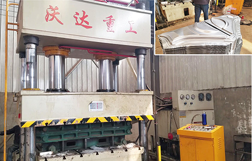 500噸電動(dòng)三輪車擋風闆(pǎn)沖壓成型液壓(ya)機視頻